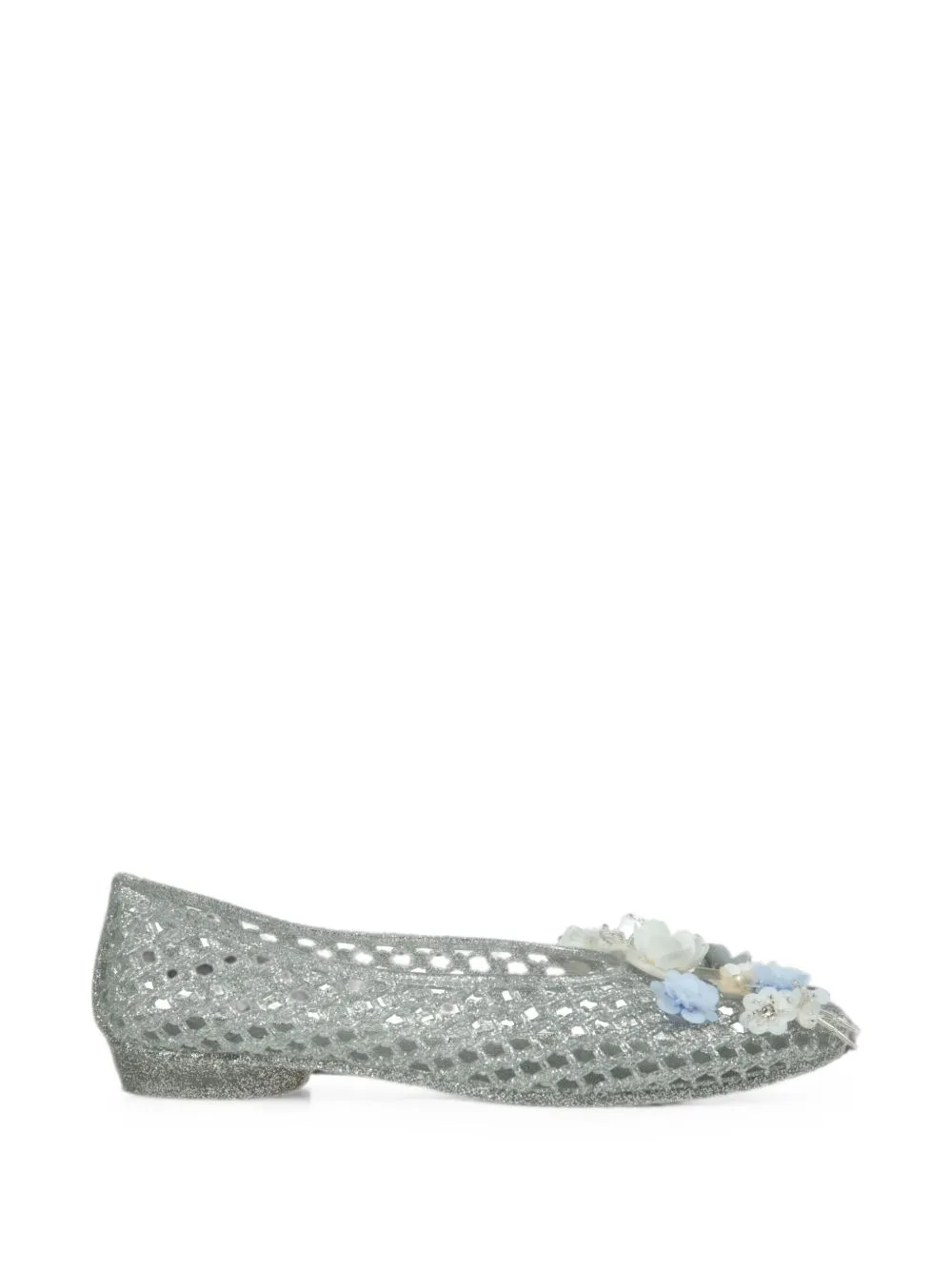 Hibiscus Mesh-Effect Ballet Flats by HEAVENLY JELLY