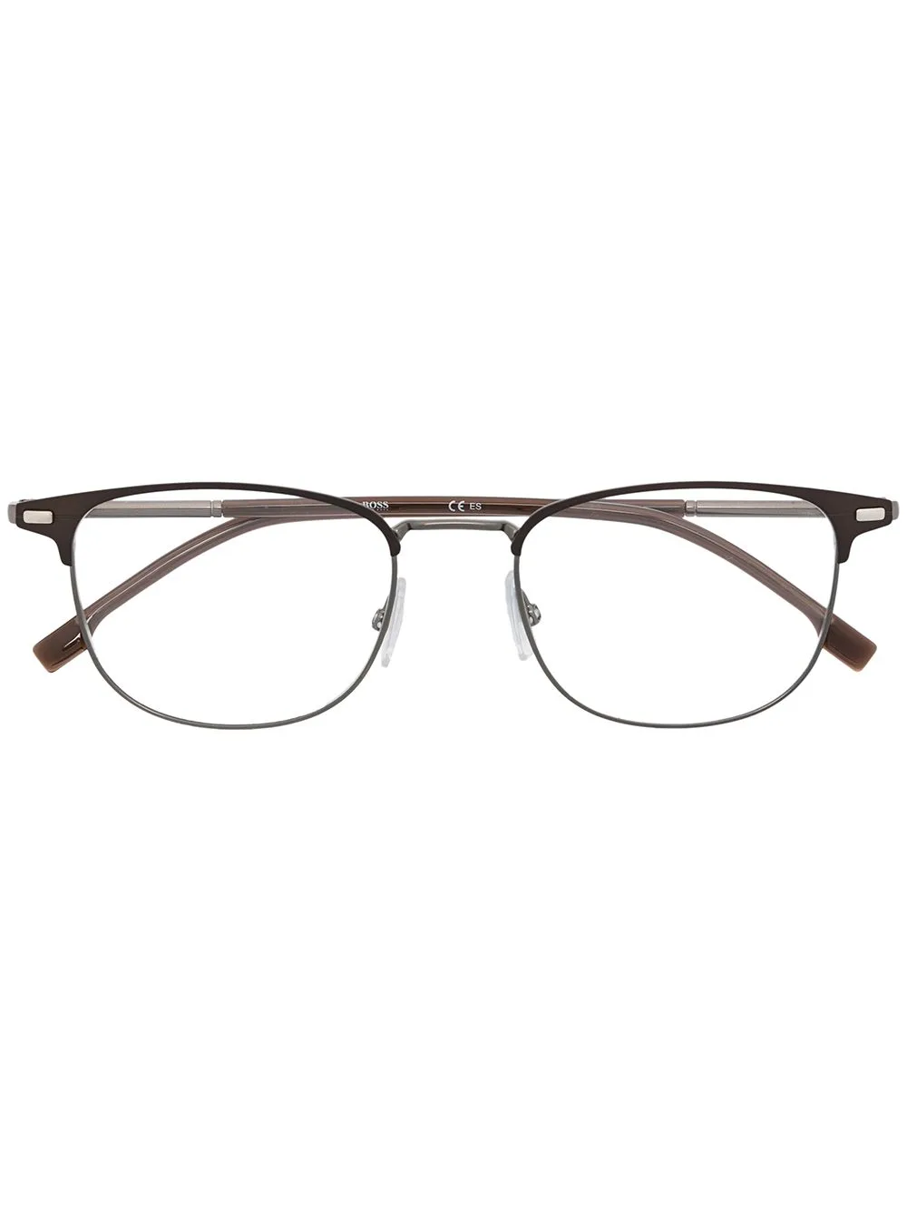 Square Metal Frame Eyeglasses by BOSS