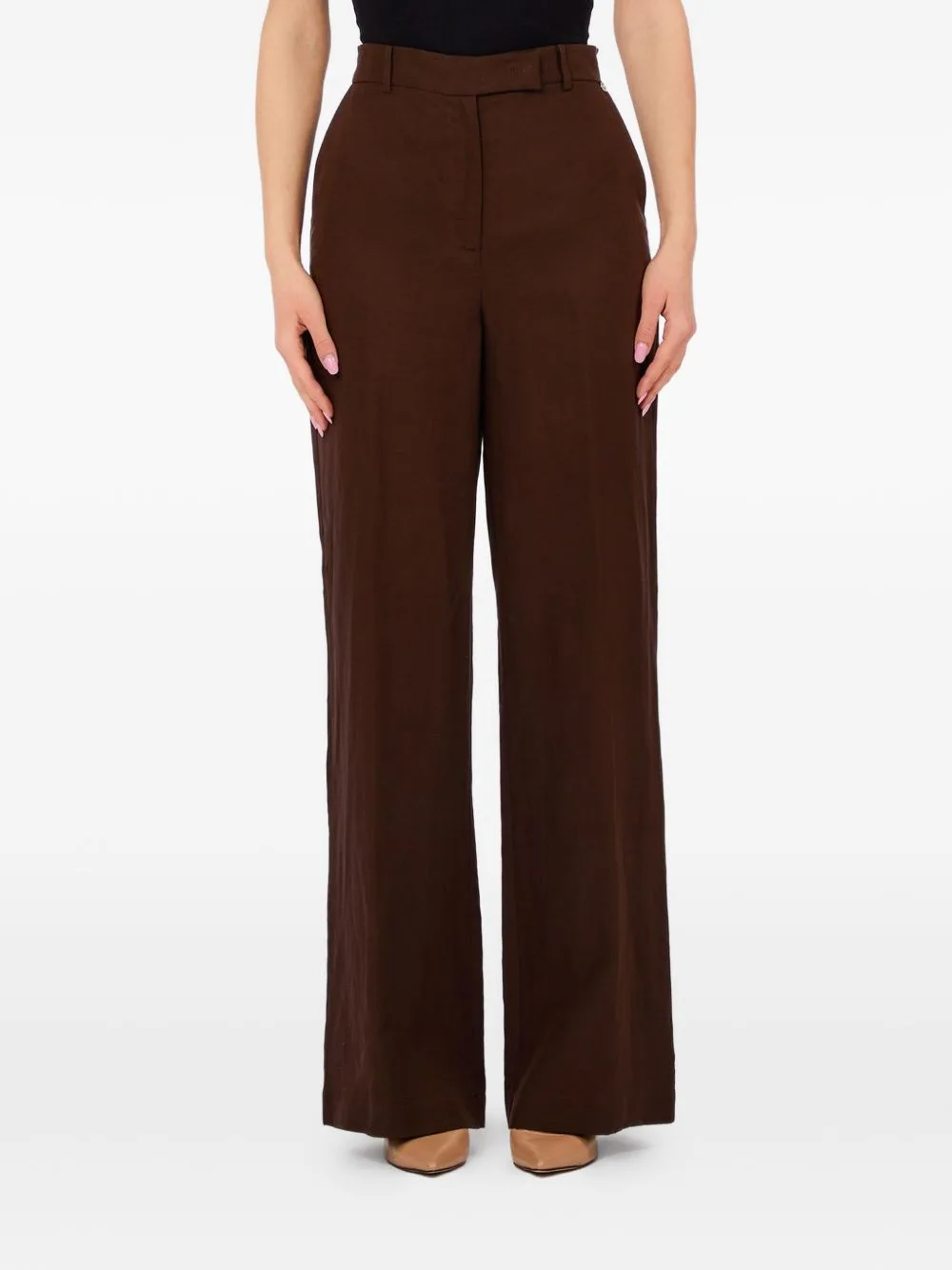 Linen-Blend Trousers by LIU JO