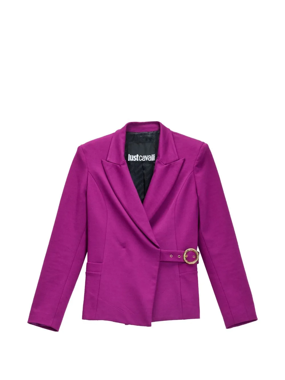 Snake-Detail Buckle-Fastening Jacket by Just Cavalli
