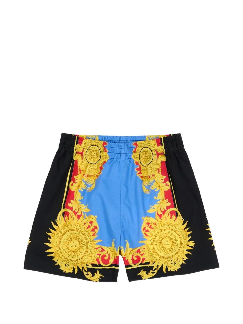 Barocco Sea-Print Shorts by Versace Kids
