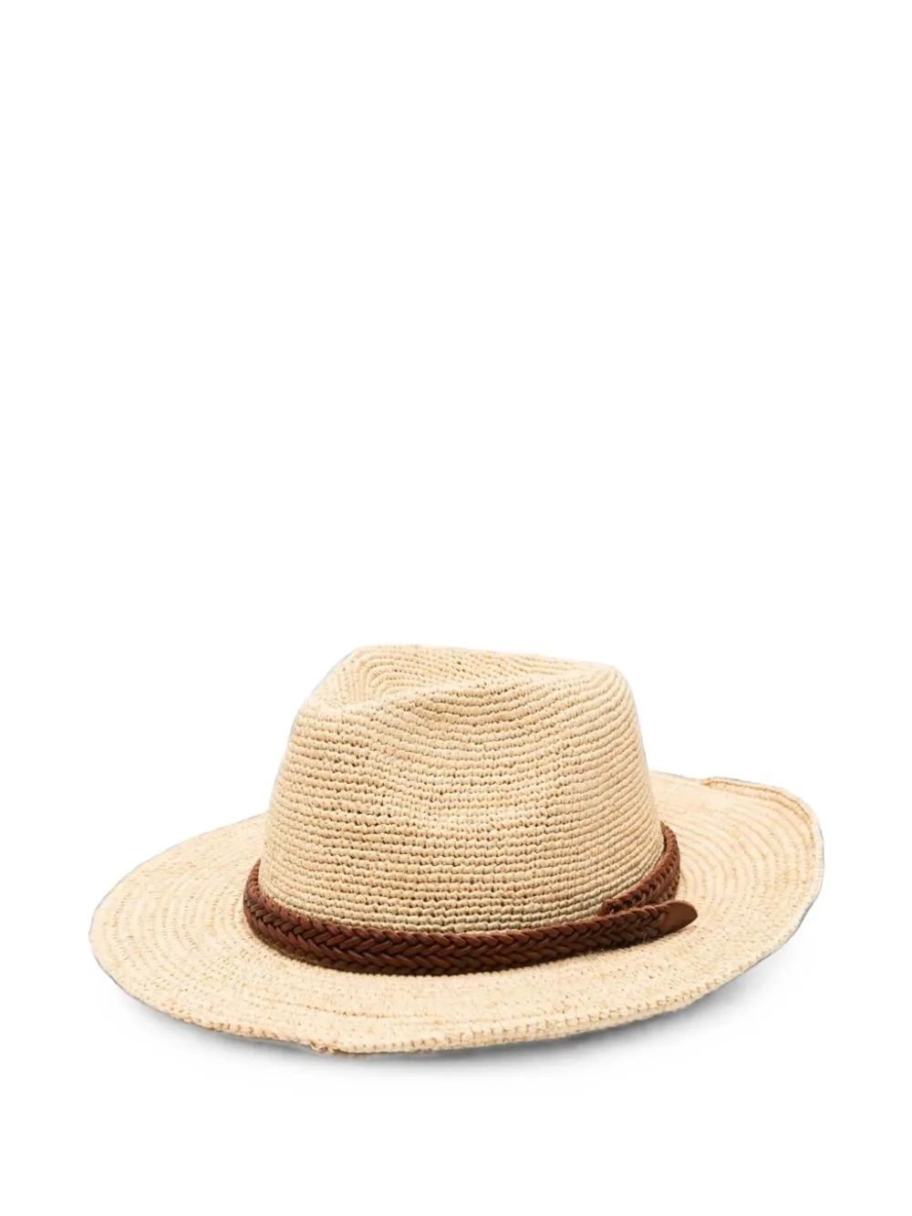 Braided-Trim Raffia Hat by DRAGON DIFFUSION