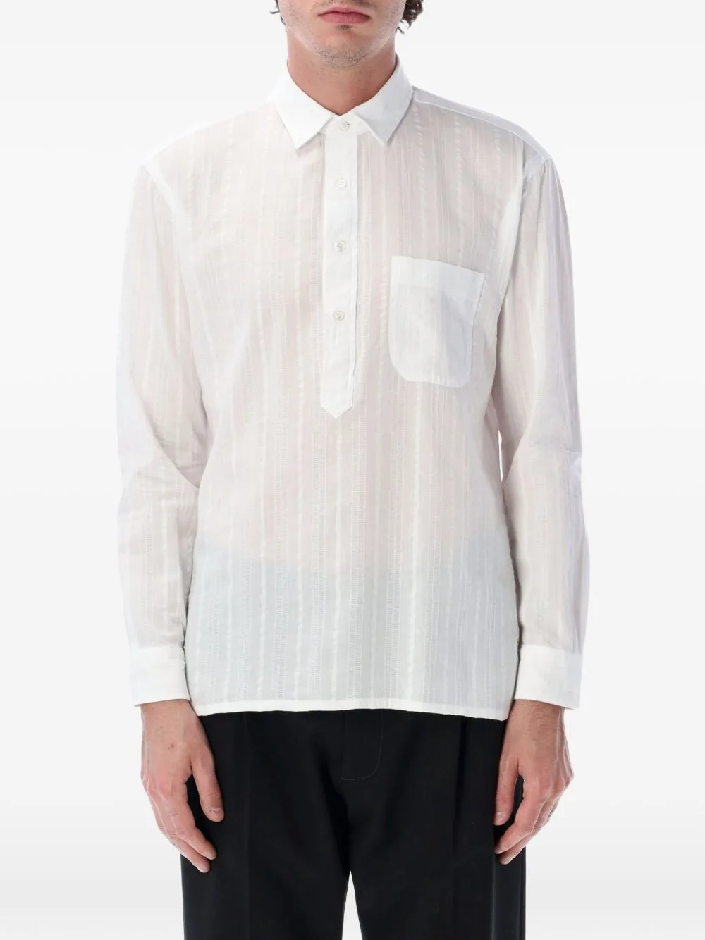 Alberto Vertical-Stripe Polo Shirt by Salvatore Piccolo