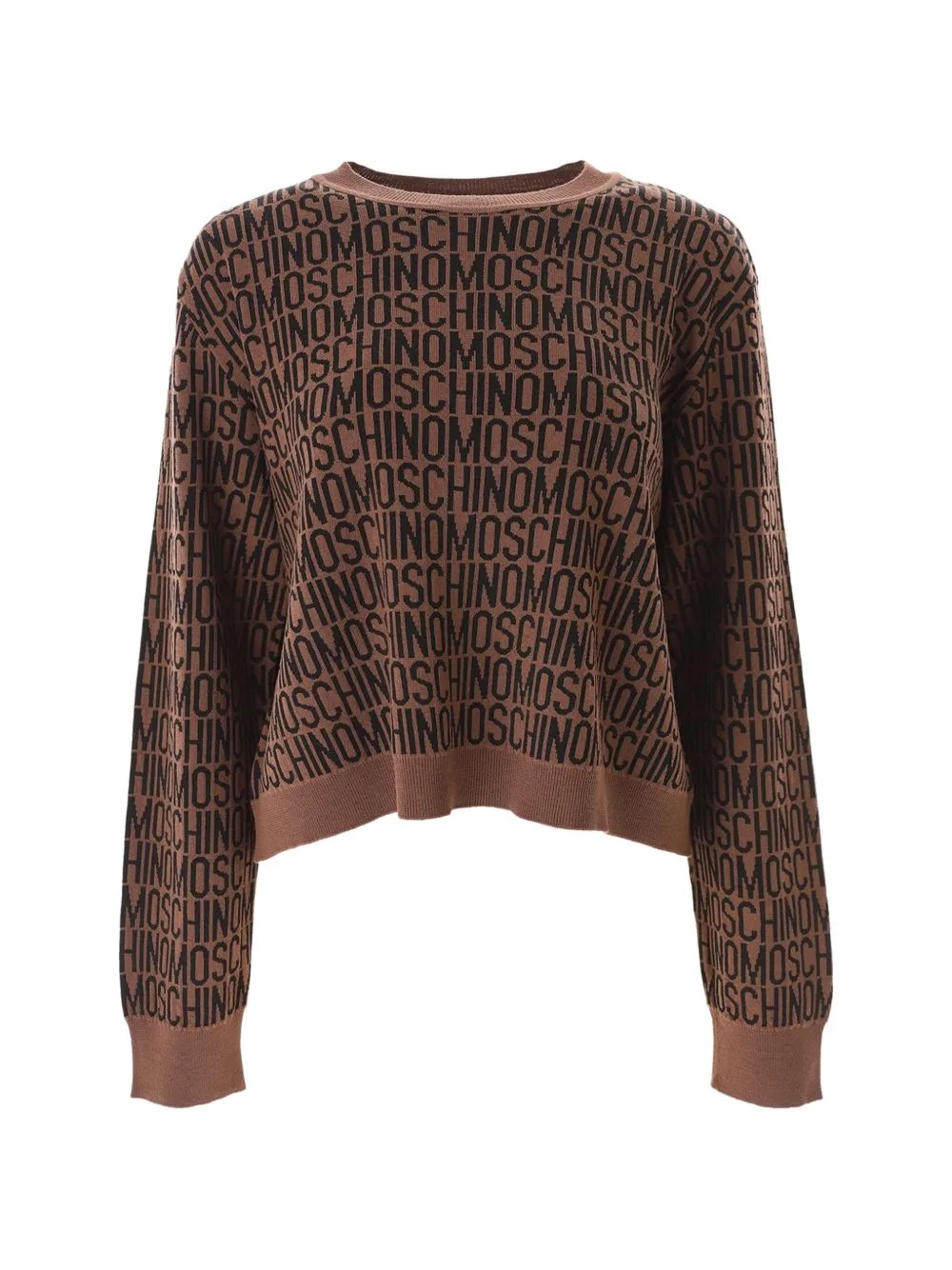 All-Over Logo Jacquard Sweater by Moschino