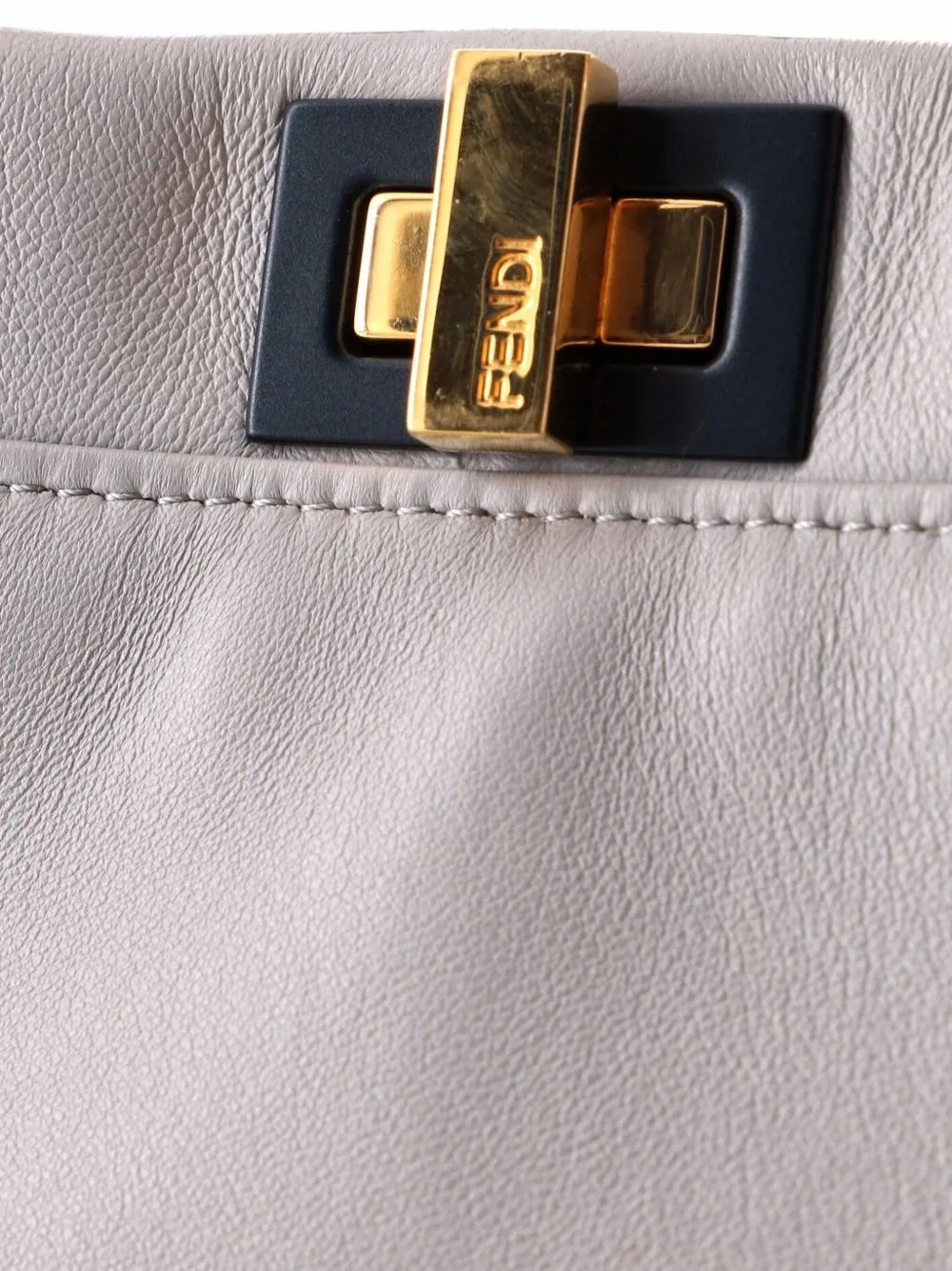 Peekaboo Bag Leather Mini Shoulder Bag by Fendi Pre-Owned