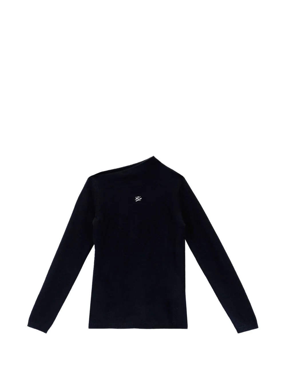 Karl Autograph Asymmetric-Neck Sweater by Karl Lagerfeld