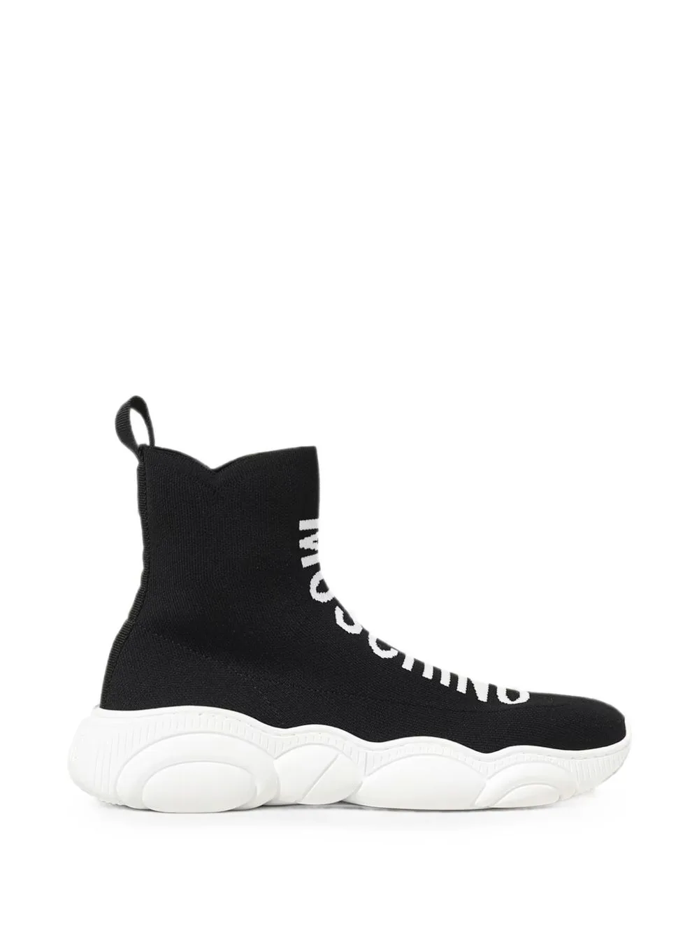 Teddy Shoes Logo-Intarsia Sneakers by Moschino