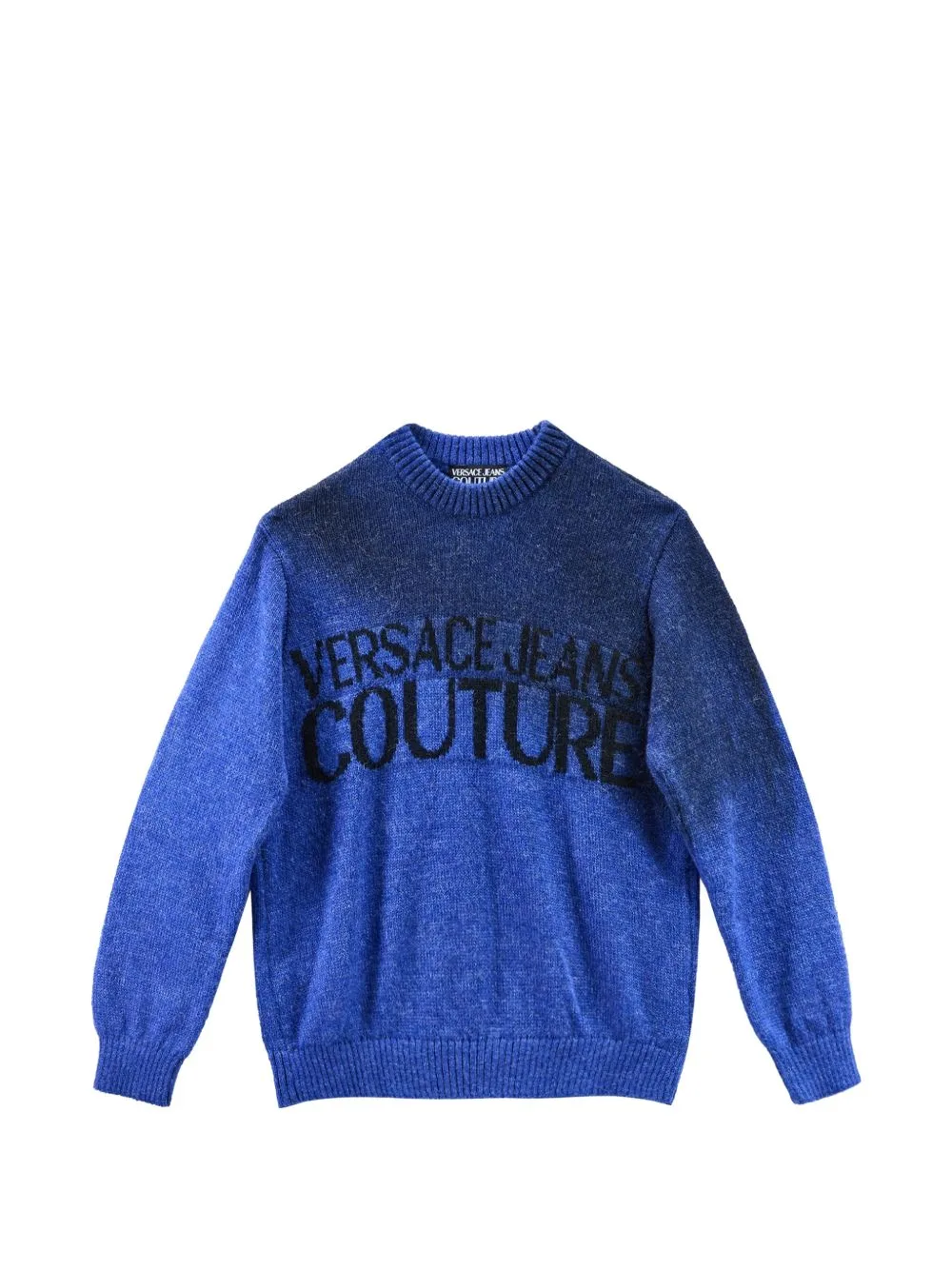 Logo-Intarsia Degradé Sweater by Versace Jeans Couture