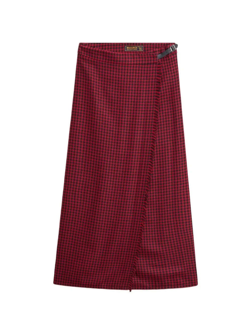 Checked Wraparound Midi Skirt by Woolrich