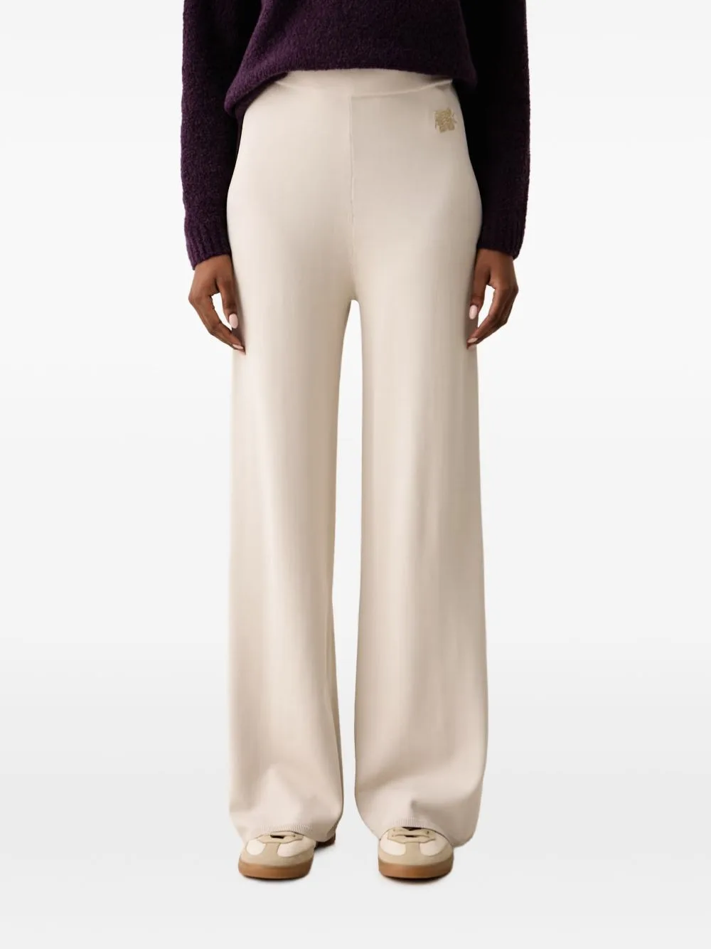 Logo-Embroidered Knitted Trousers by Armani Exchange