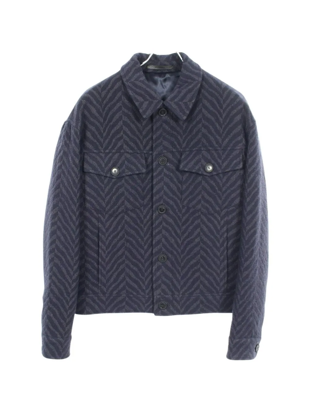 2010s Chevron-Pattern Jacket by Giorgio Armani Pre-Owned