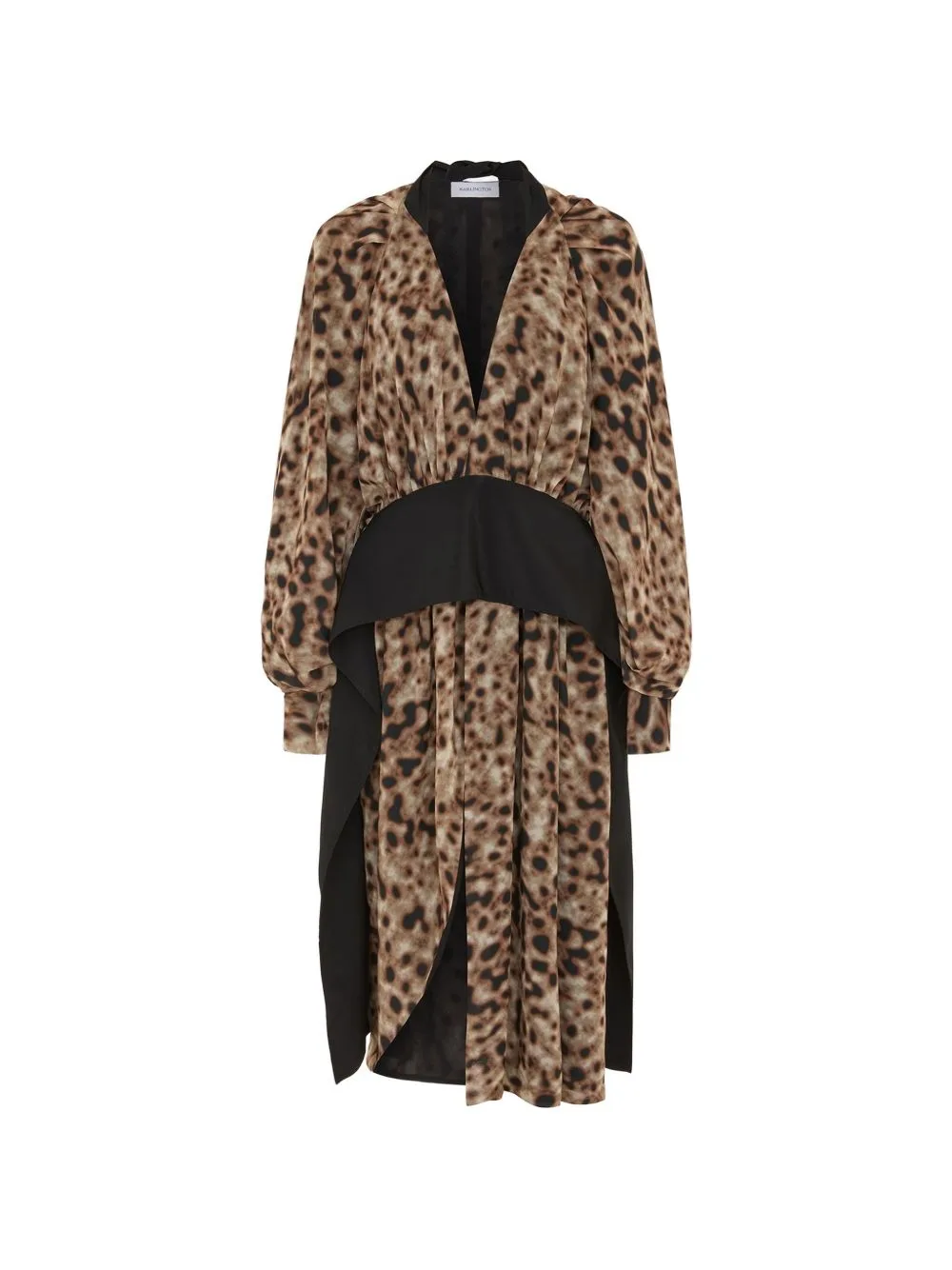 Tilde Leopard-Print Midi Dress by 16Arlington