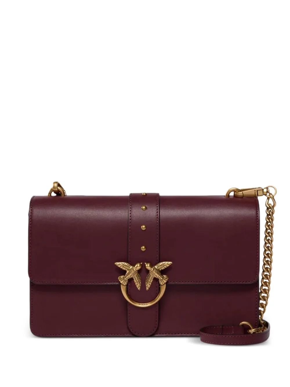 Medium Love One Leather Handbag with New Buckle by PINKO