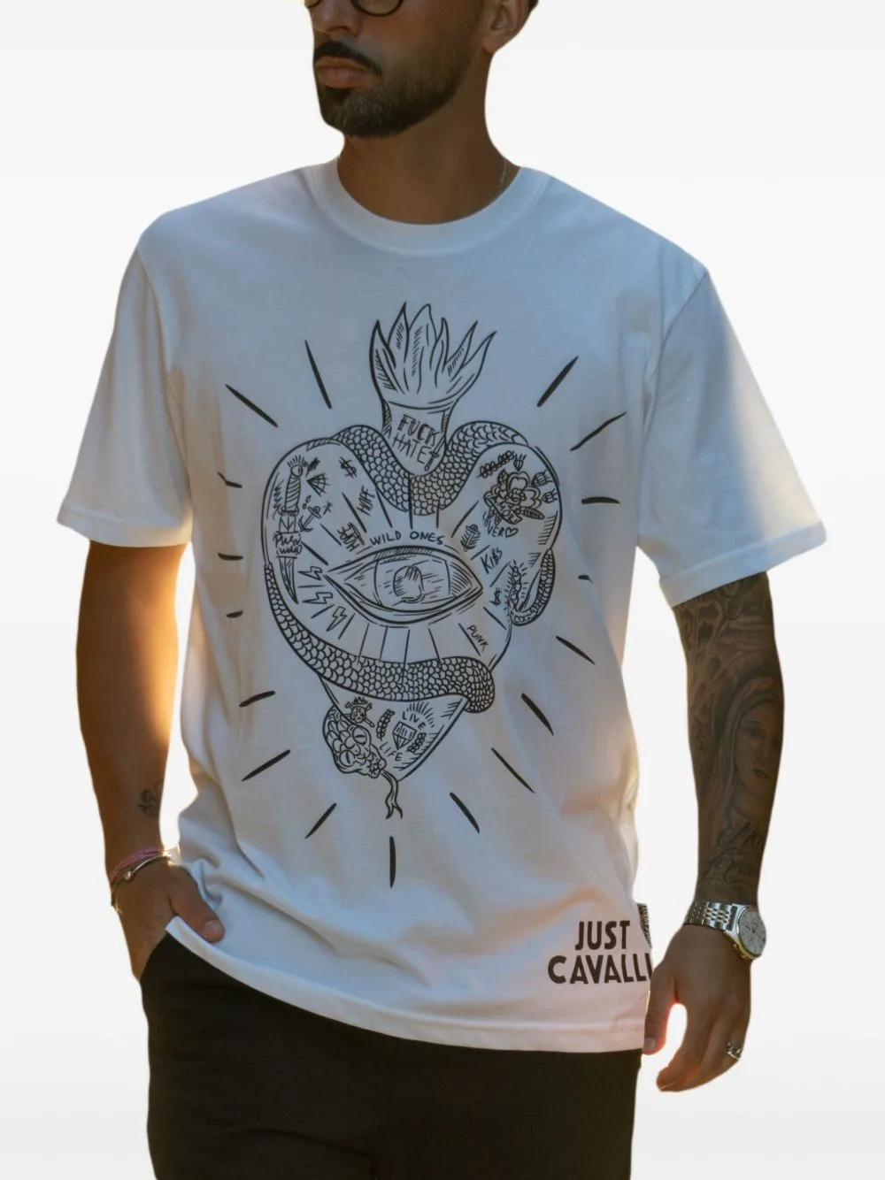Graphic-Printed T-Shirt by Just Cavalli