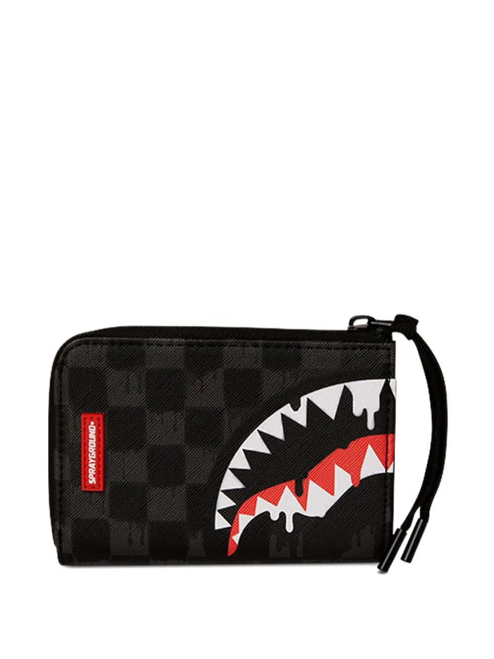 Shark-Face Checkered Wallet by Sprayground