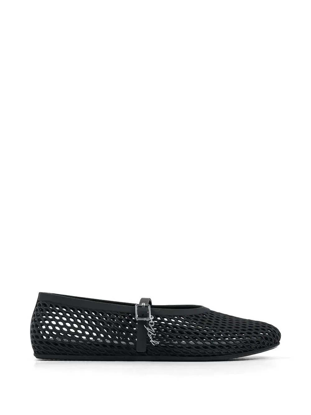 Jelly Mesh-Design Buckle-Strap Ballet Flats by Karl Lagerfeld