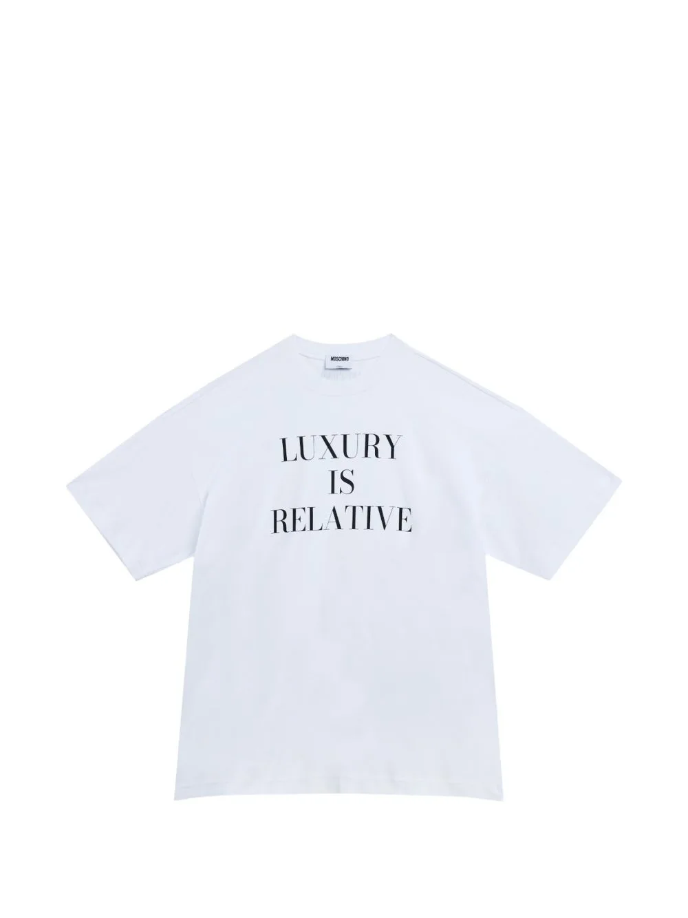 Slogan-Print Drop-Shoulder T-Shirt by Moschino
