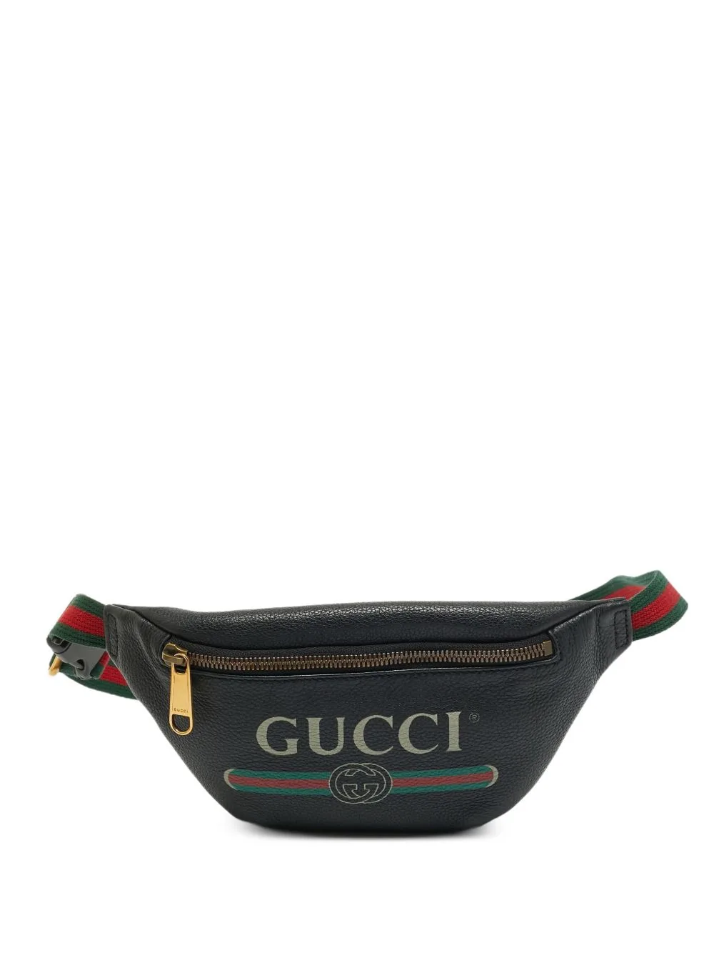 Logo Print Web Stripe Belt Bag by Gucci Pre-Owned