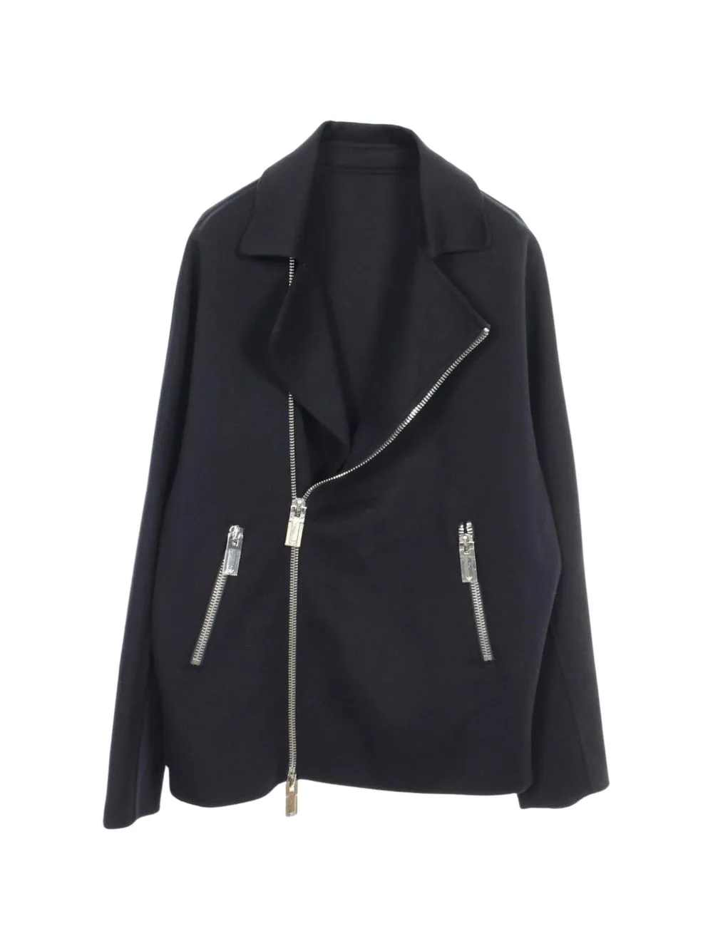 2000s Cashmere Zip-Up Coat by Emporio Armani Pre-Owned