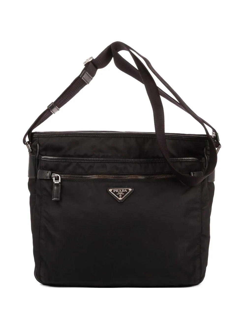 Logo Plaque Shoulder Bag by Prada Pre-Owned