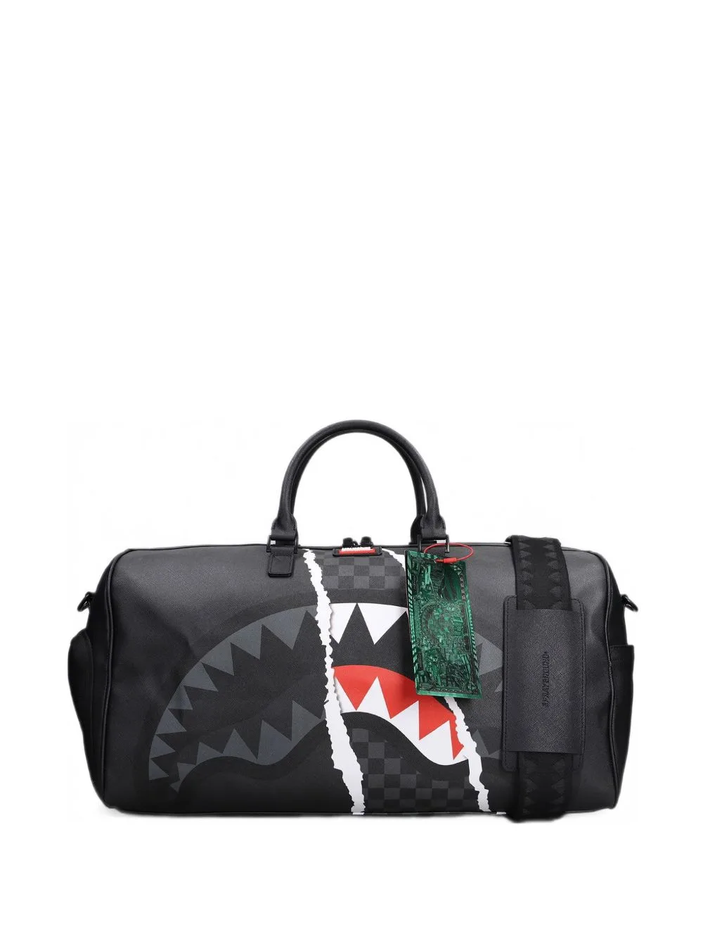Shark Mouth Check-Print Holdall by Sprayground