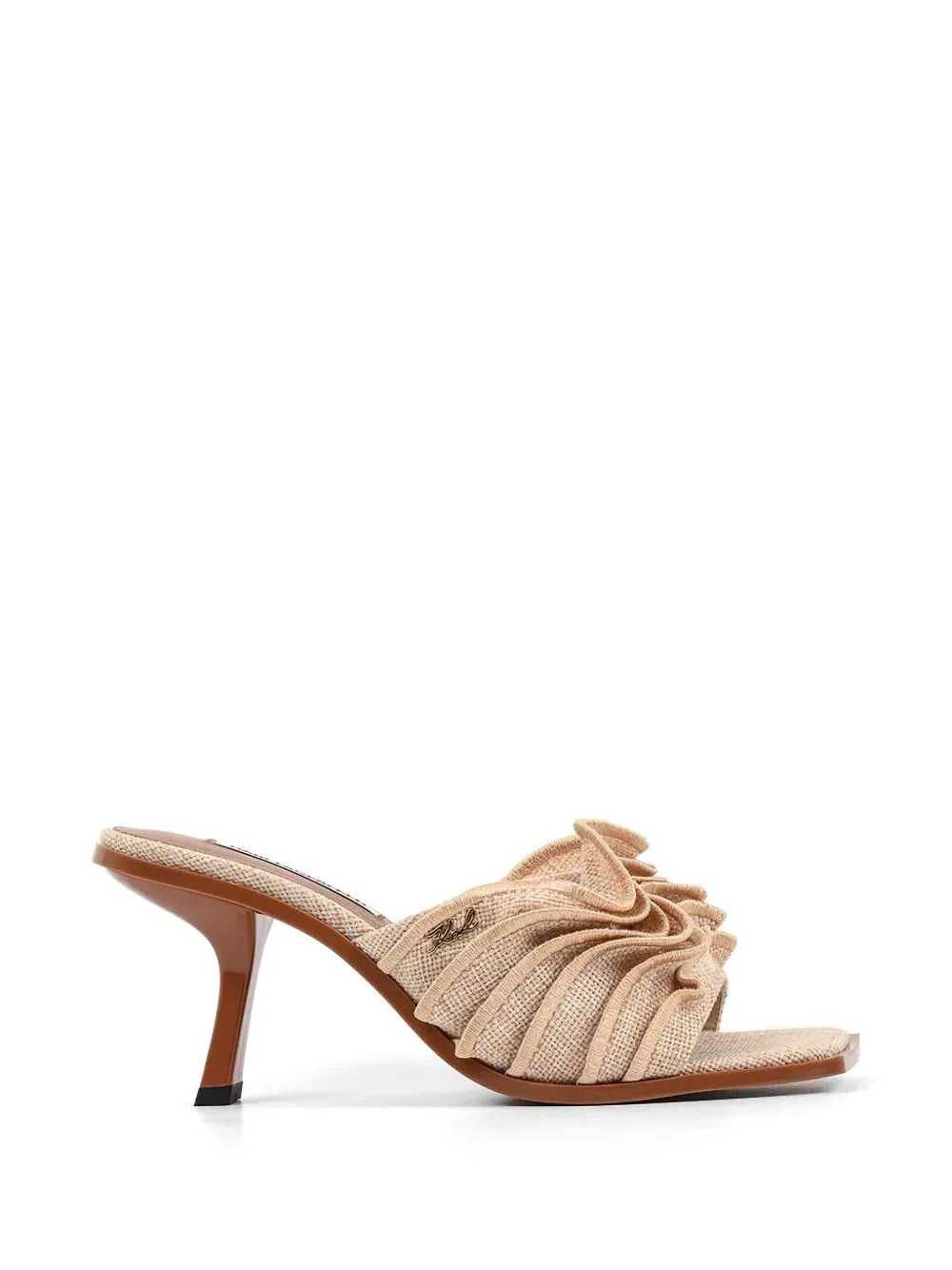Karmel Ruffled Squared-Toe Heeled Sandals by Karl Lagerfeld
