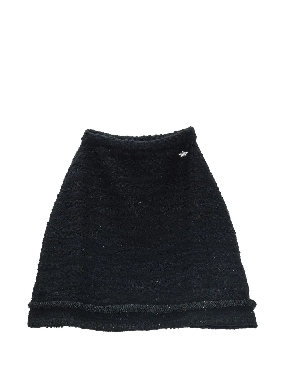 Sequin-Embellished Bouclé Mini Skirt by Genny