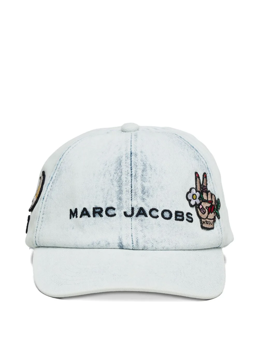 Tattoo Patch Denim Cap by Marc Jacobs