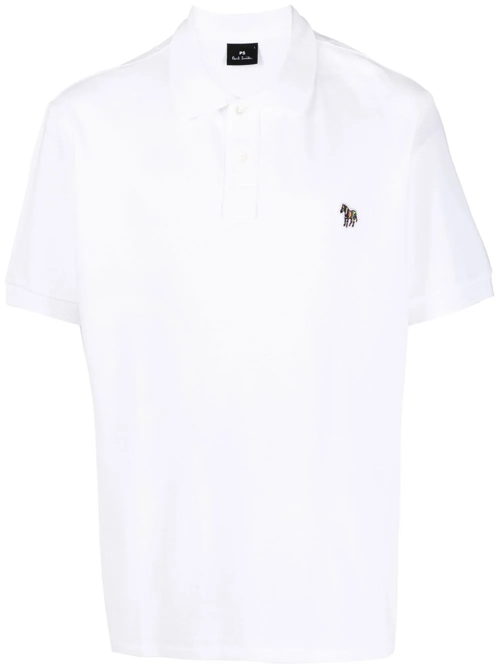 Zebra-Patch Short-Sleeved Polo Shirt