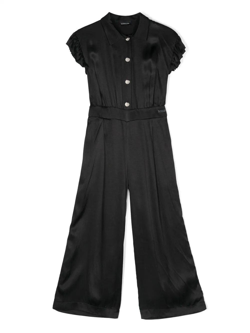 Cut-Out Satin Jumpsuit by Monnalisa