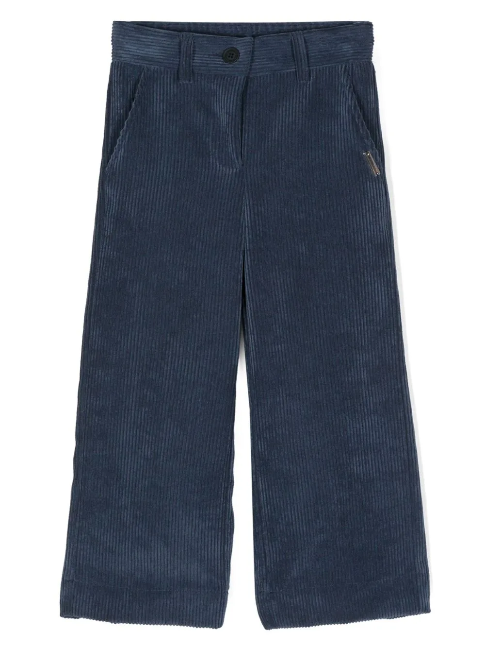 Wide-Leg Corduroy Trousers by Monnalisa