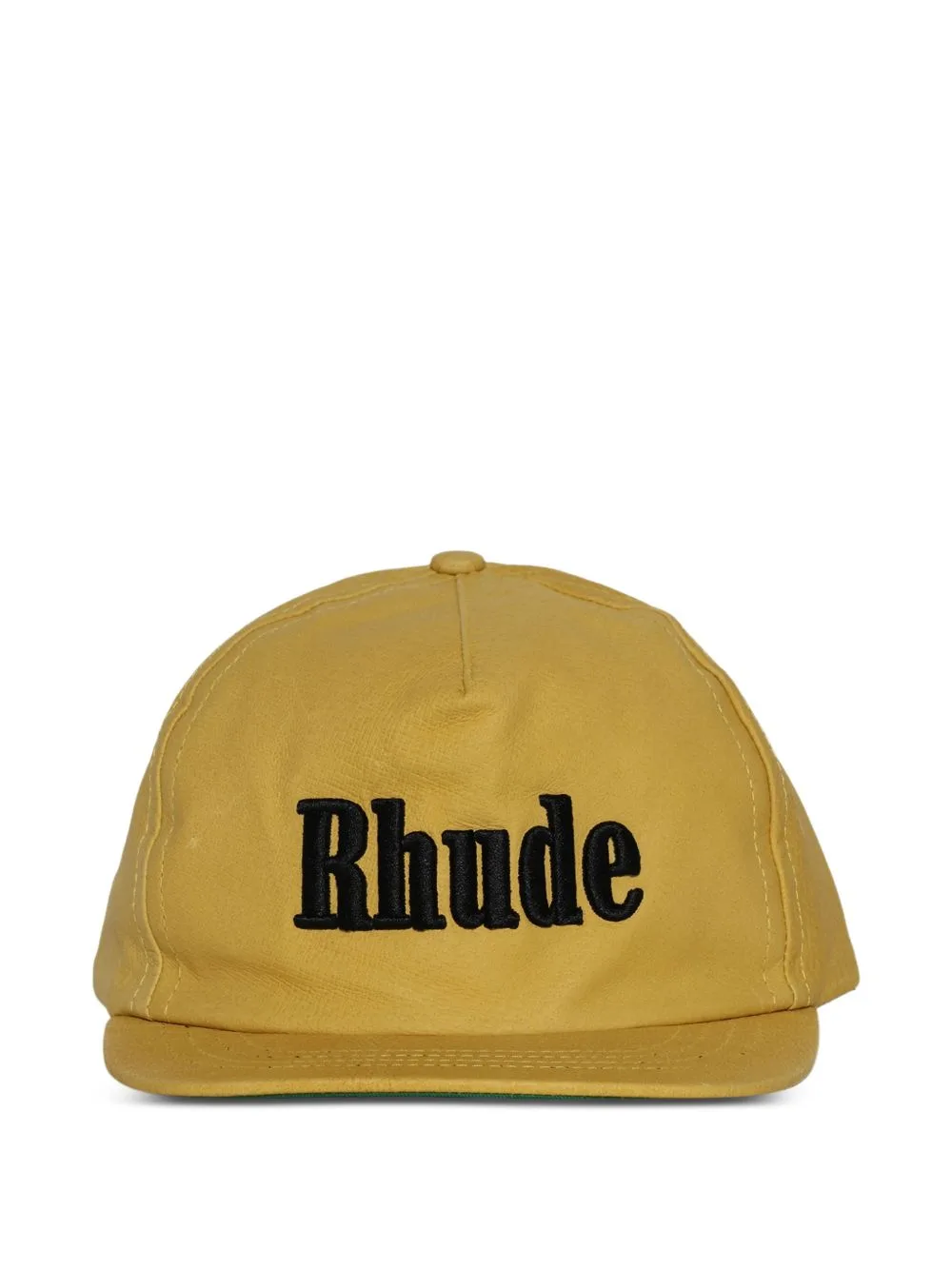 Logo-Embroidered Leather Cap by RHUDE