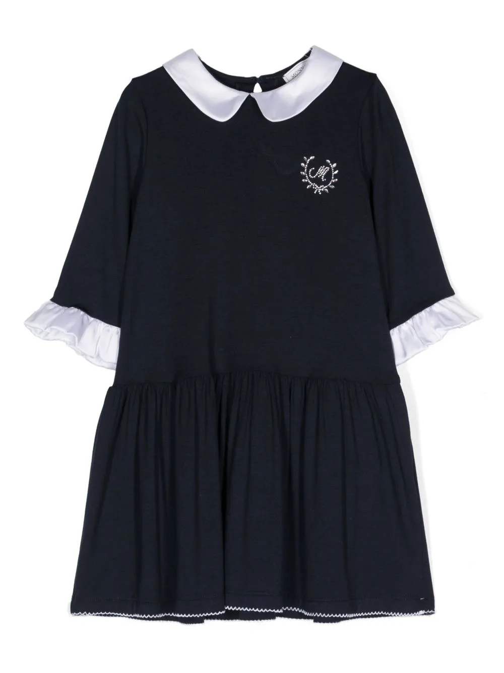 Peter Pan-Collar Midi Dress by Monnalisa