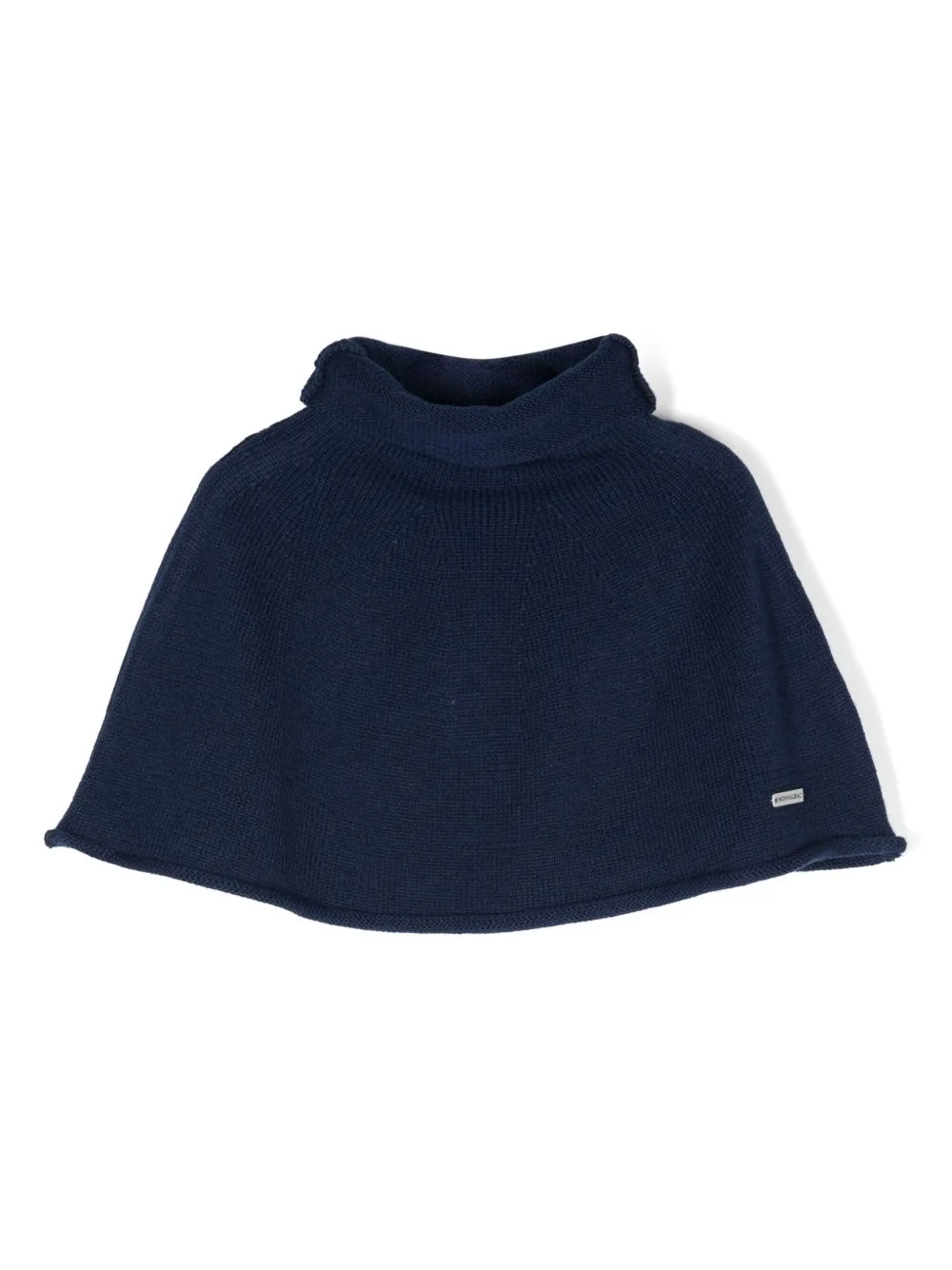 Logo-Plaque Knitted Cape by Monnalisa