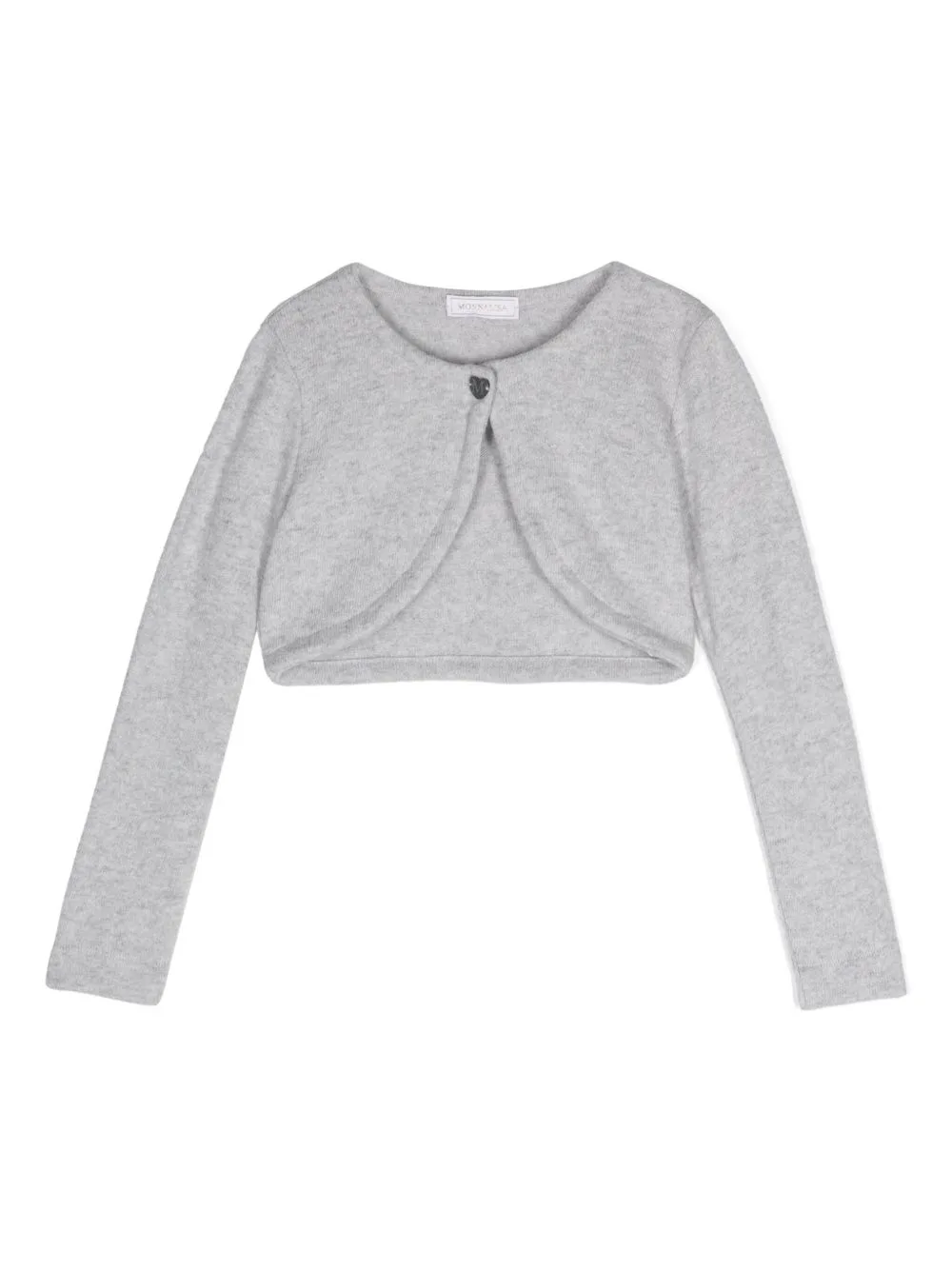 Heart-Charm Cropped Cardigan by Monnalisa