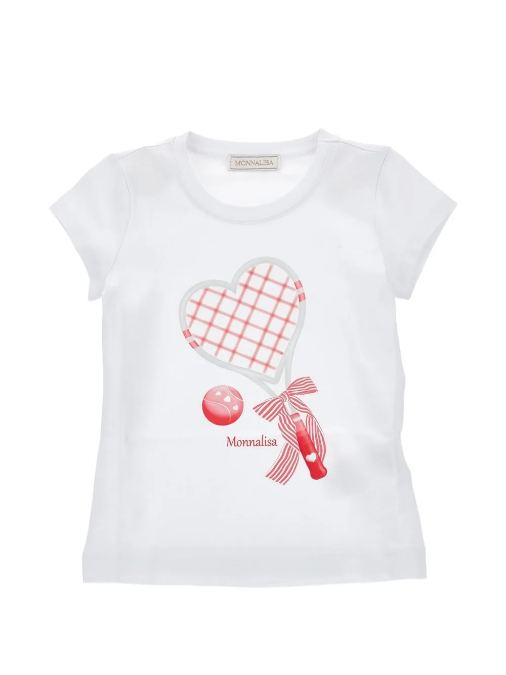 Racket-Print T-Shirt by Monnalisa