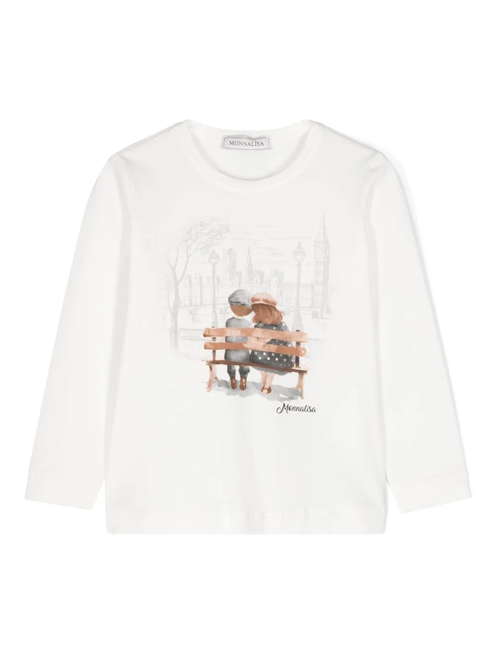Graphic-Print Long-Sleeve T-Shirt by Monnalisa