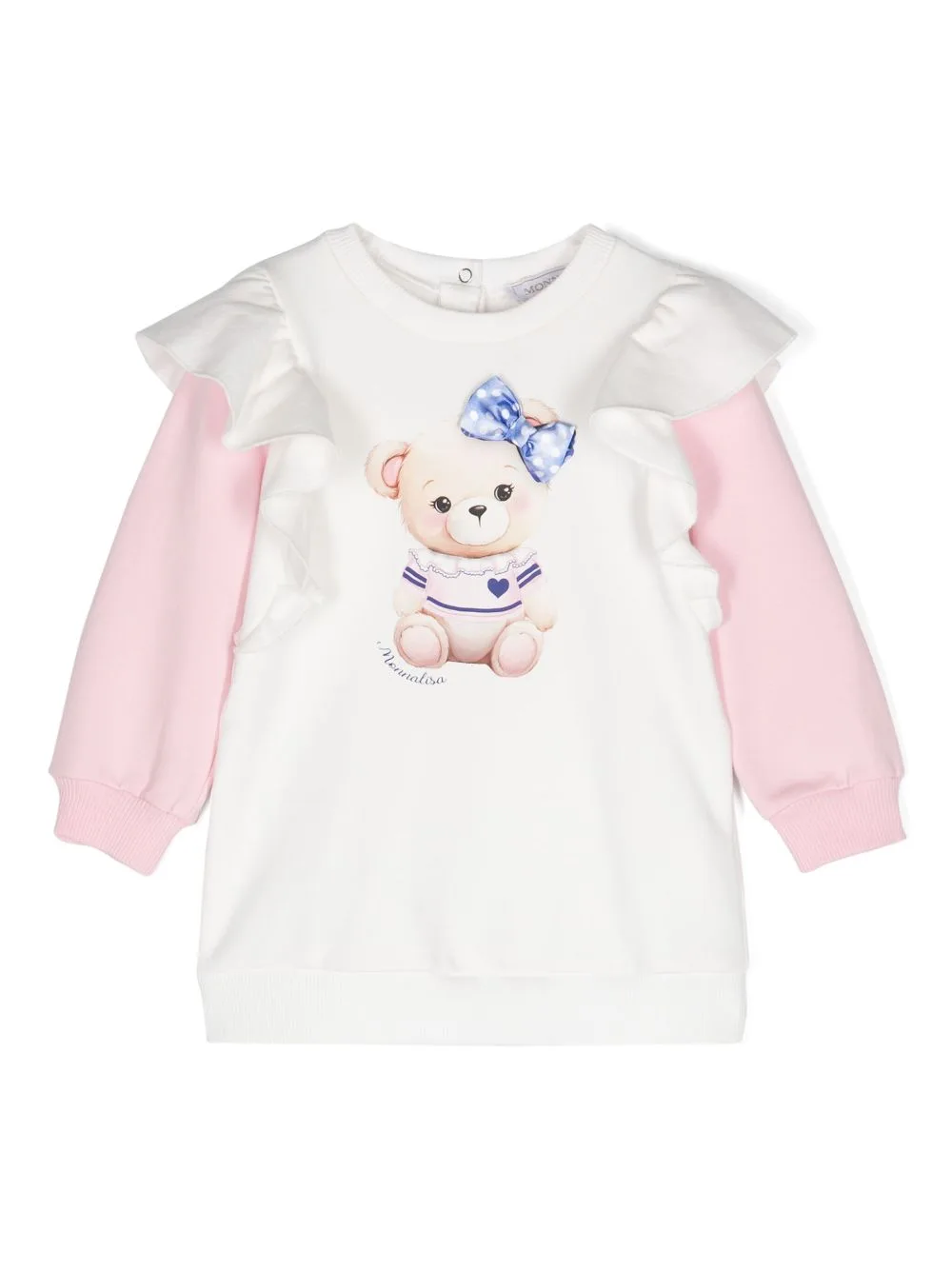 Teddy-Bear Ruffled Sweatshirt by Monnalisa