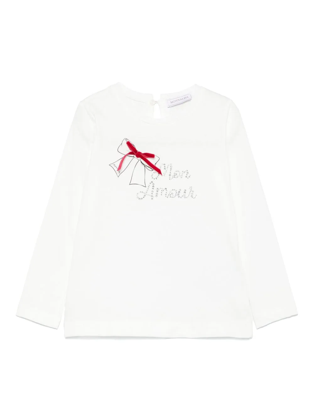 Crystal-Logo T-Shirt by Monnalisa