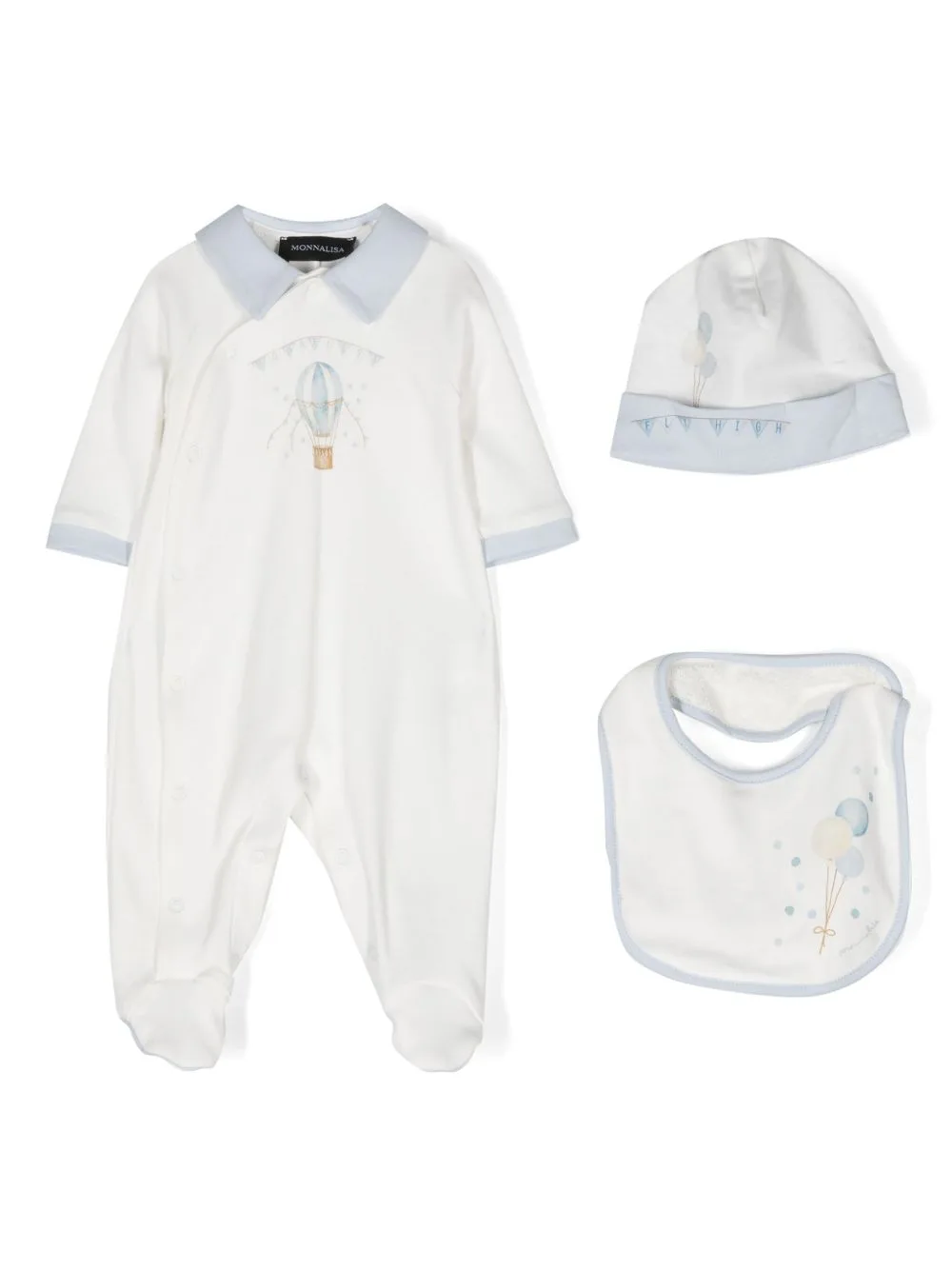 Hot Air Balloon-Print Cotton Pajamas by Monnalisa