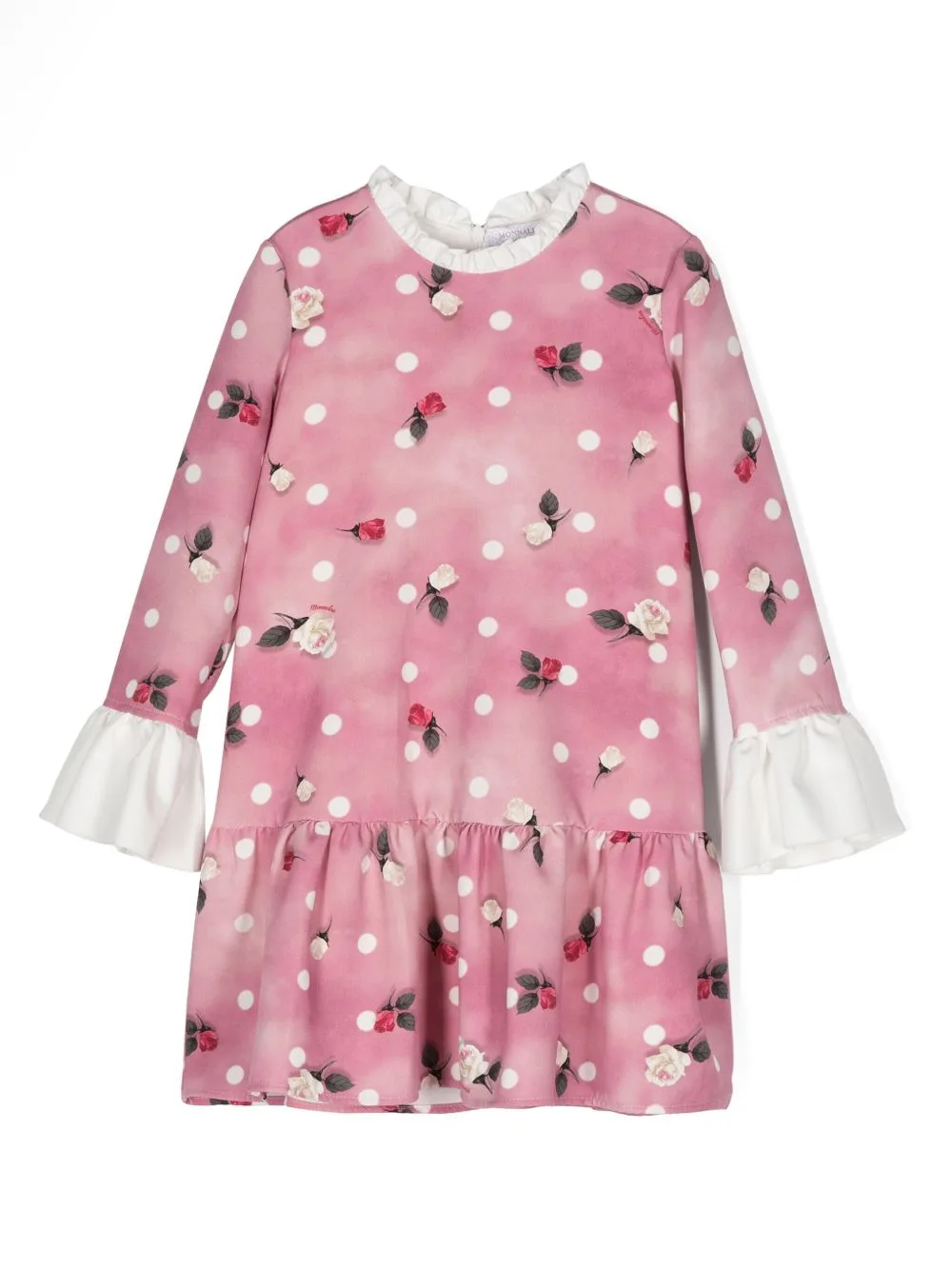 Floral-Print Flared Dress by Monnalisa