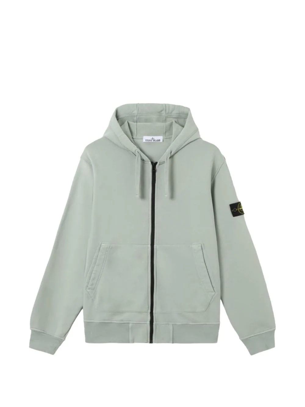 Logo-Patch Zip-Up Hoodie by Stone Island