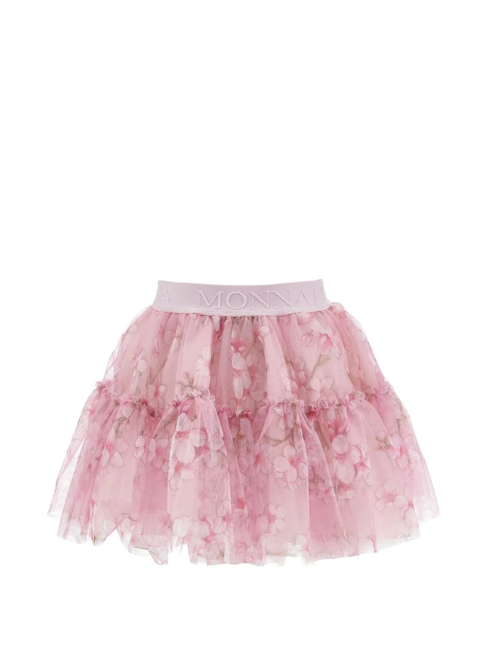 Floral-Print Tiered Skirt by Monnalisa