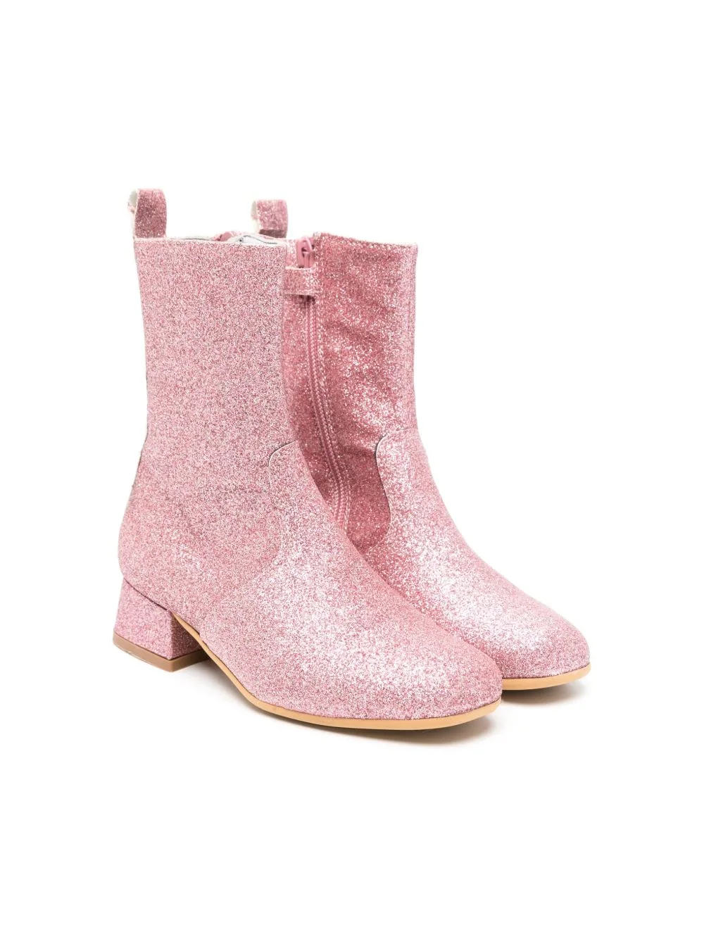 50mm Glittered Ankle Boots by Monnalisa