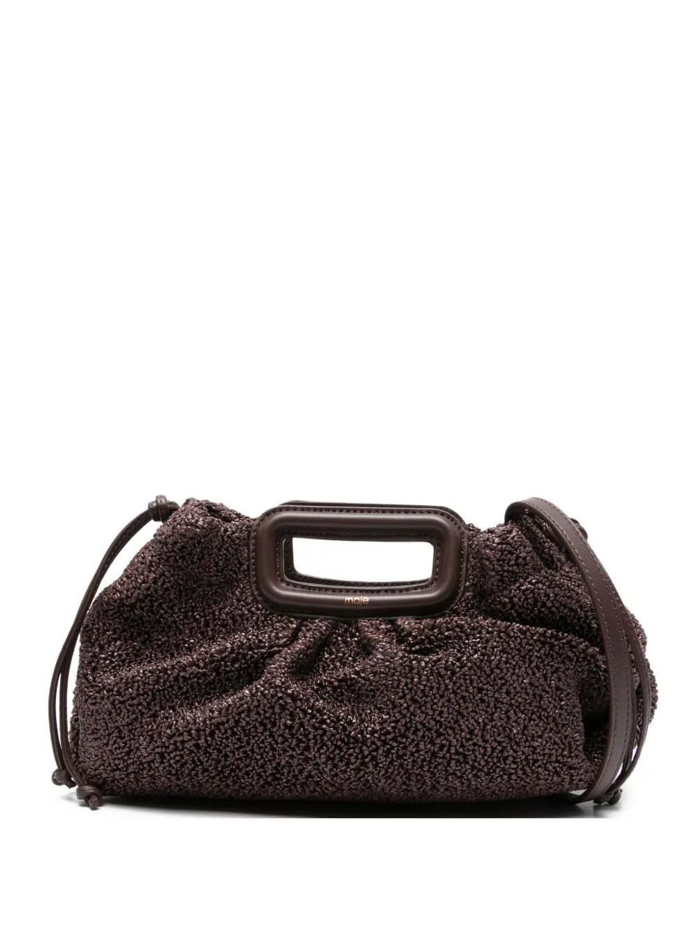 Mipli Bouclé Effect Clutch Bag by Maje