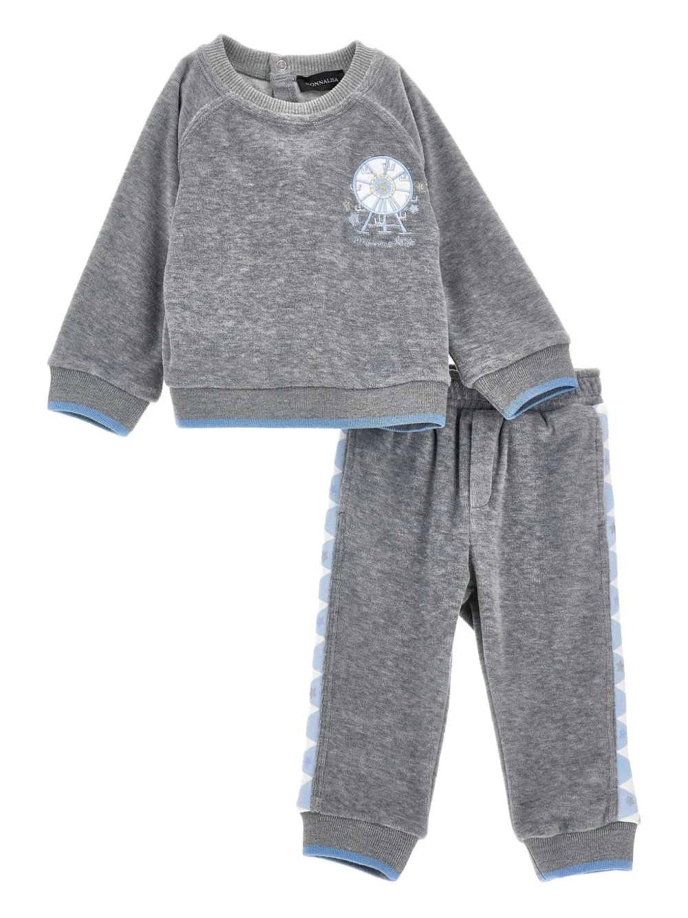 Ferris-Wheel Velour Tracksuit by Monnalisa