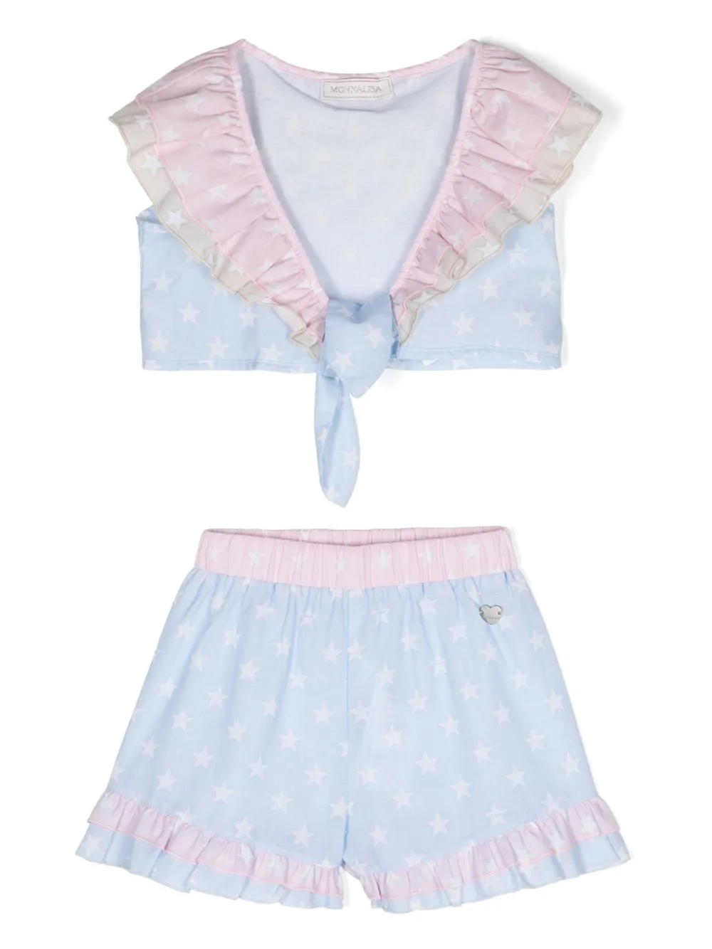 Star-Print Ruffled Shorts Set by Monnalisa