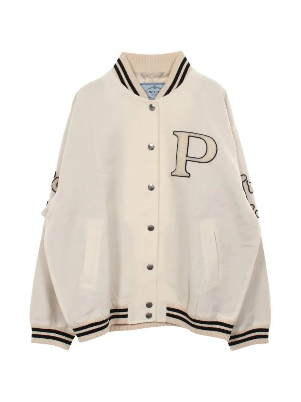 2010s Patch-Design Bomber Jacket by Prada Pre-Owned