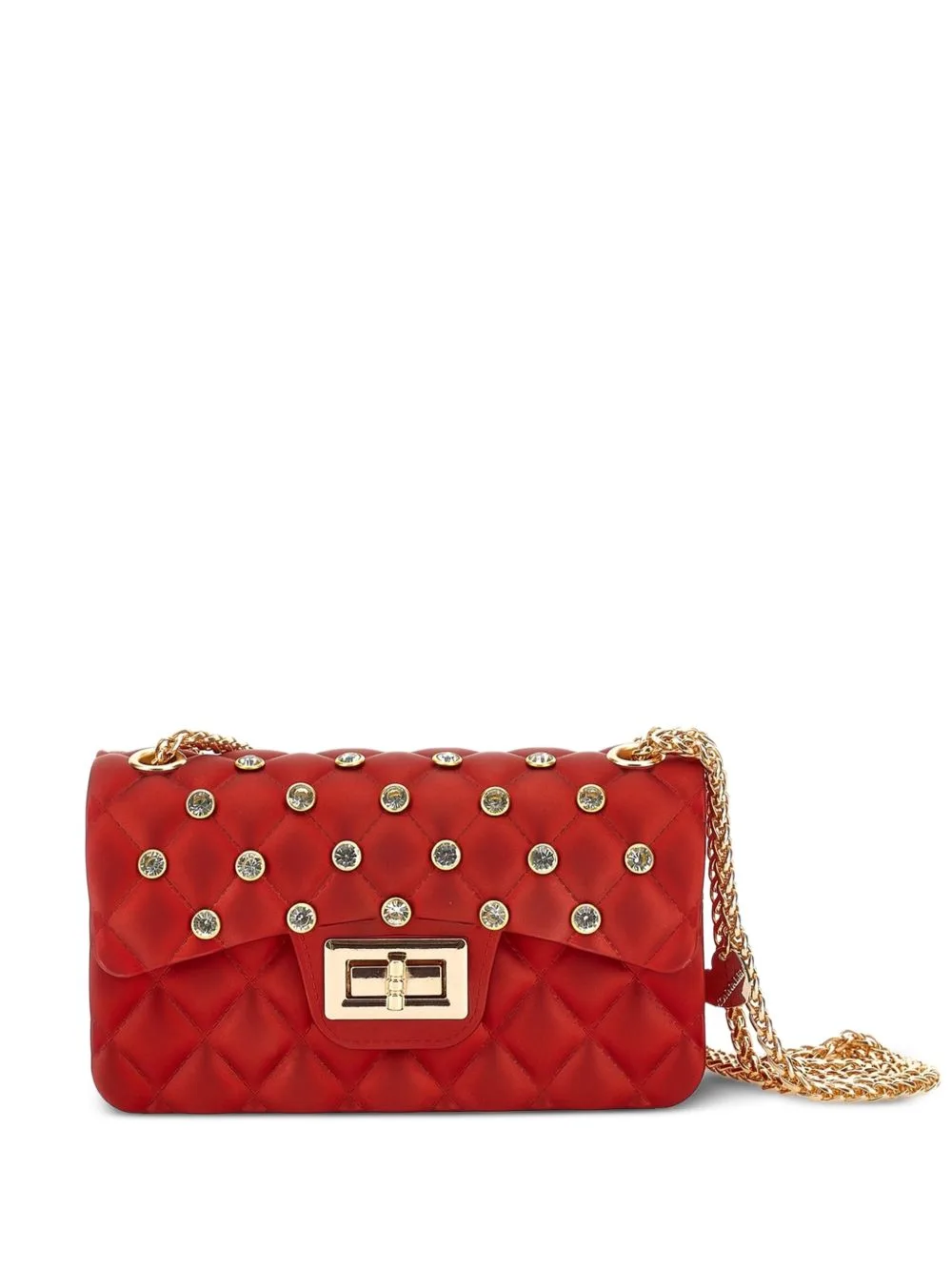 Quilted Crystal-Embellished Shoulder Bag by Monnalisa