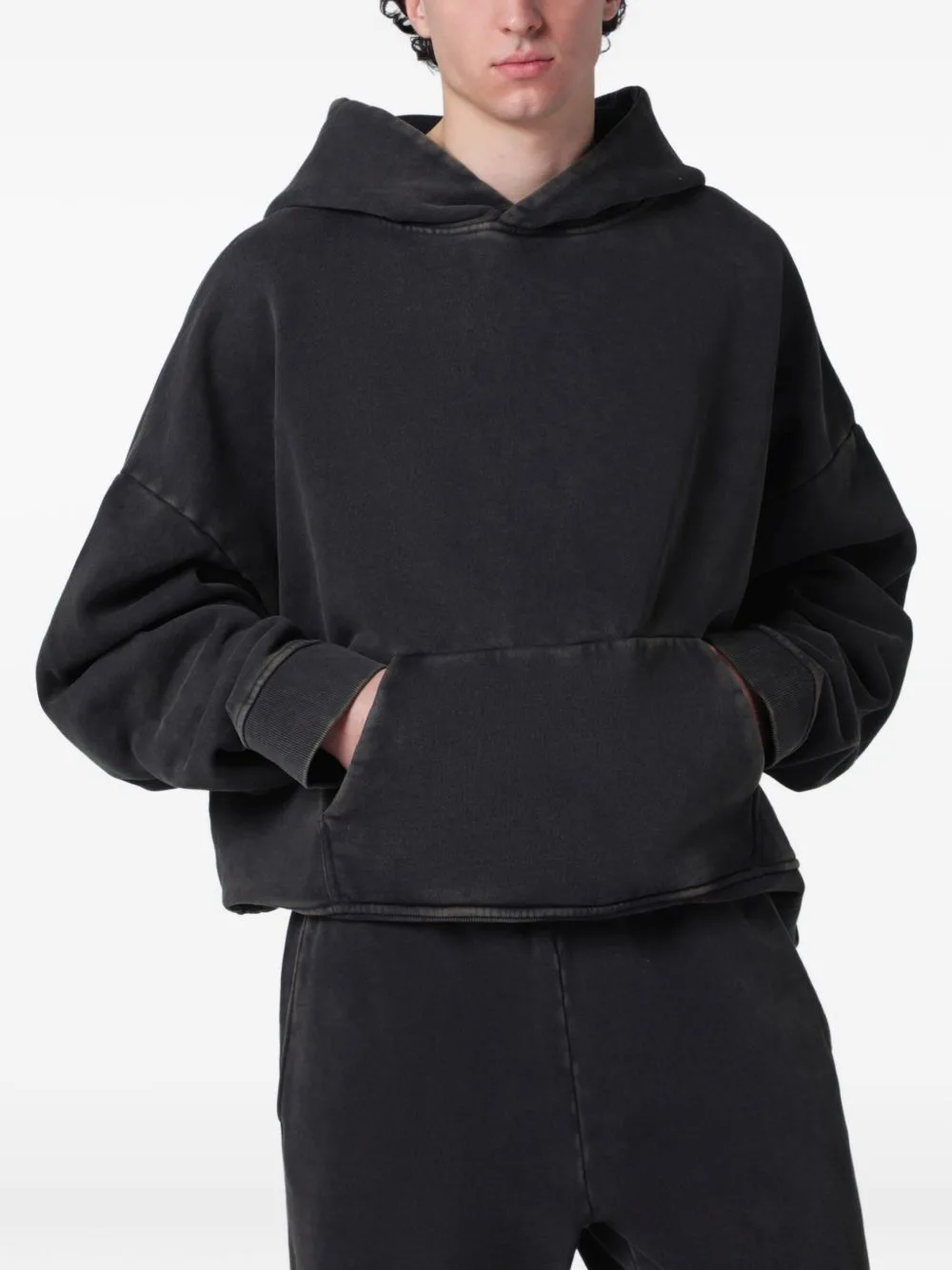 Washed-Effect Long-Sleeve Hoodie by ENTIRE STUDIOS